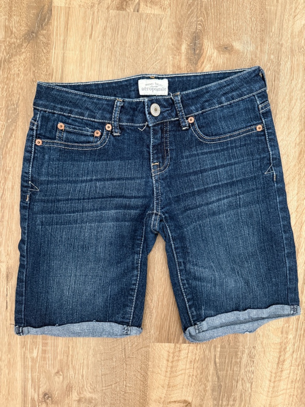 Aeropostale Indigo Blue Denim Bermuda Shorts